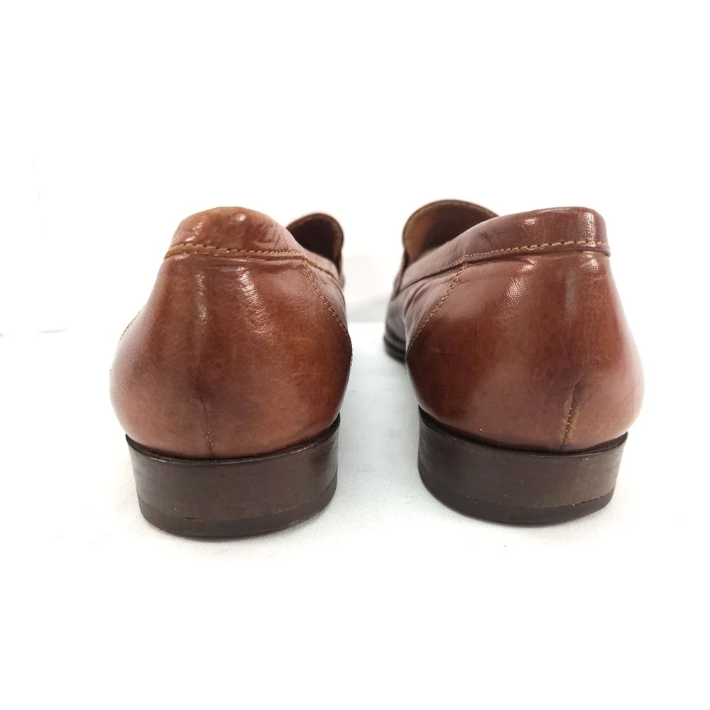 Lavorazione Artigiana Mens Brown  leather Loafer Shoes sz US 10.5 made in Italy